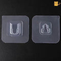 Transparent, No-Drilling Hook (6*6 Acrylic Buckle), Scratch-Free, Strong Adhesive Hook For Bathroom, Living Room, Wall-Mounted Door And Rear Clothes, Self-Adhesive Hook For Clothes And Hats